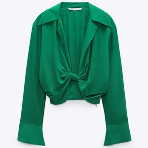 Zara knotted crop top